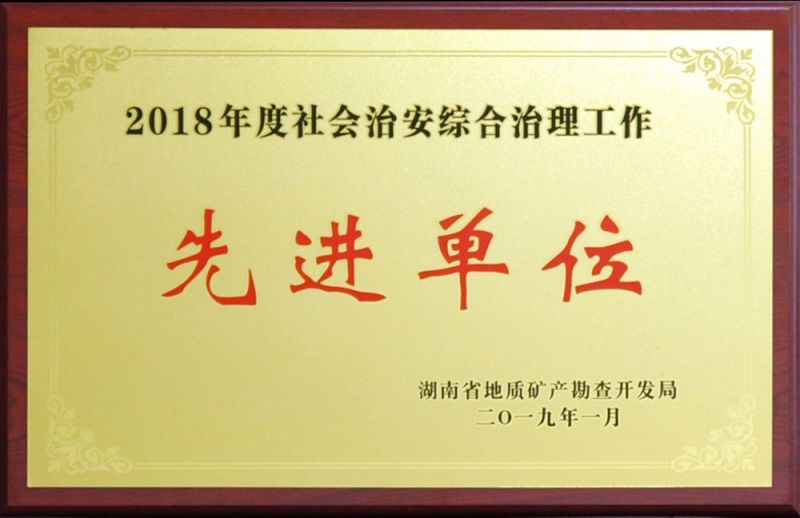 2018年度社会治安综合治理工作先进单位